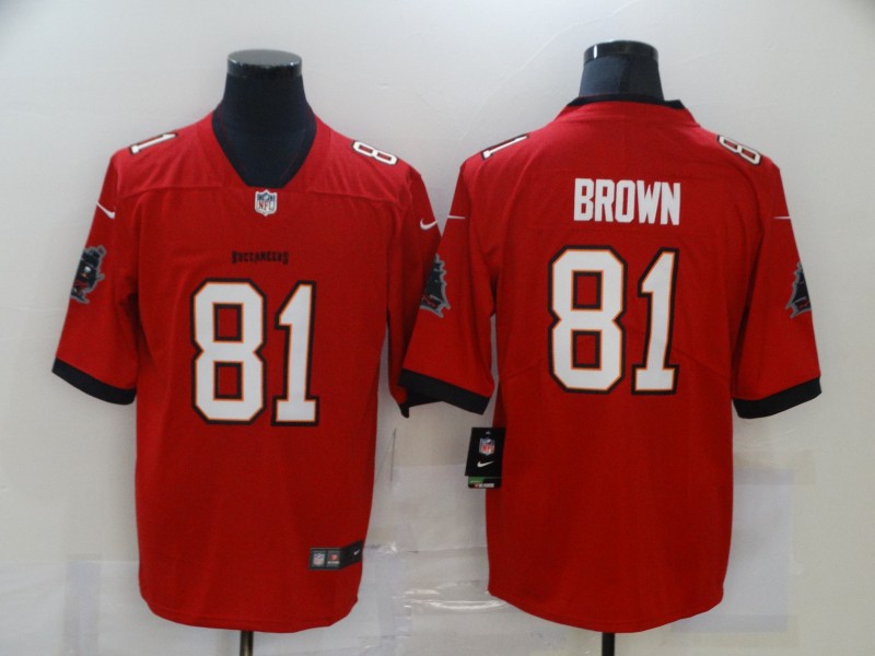 Men's Tampa Bay Buccaneers #81 Antonio Brown Red Vapor Untouchable Limited Stitched NFL Jersey